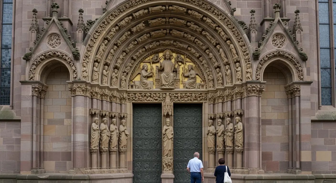 Die Goldene Pforte des Freiberger Doms: Meisterwerk romanischer Steinmetzkunst in Sachsen